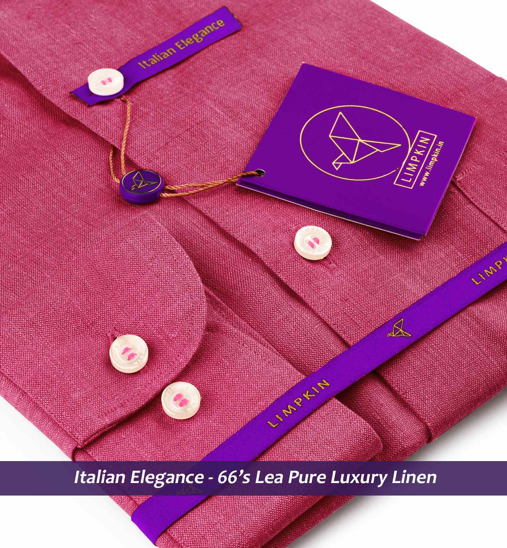 Loreto- Hibiscus Red Solid Linen