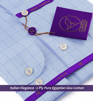 Albany- Azure Blue & Navy Check