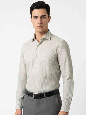 Preston- Ivory & Beige Magical Stripe