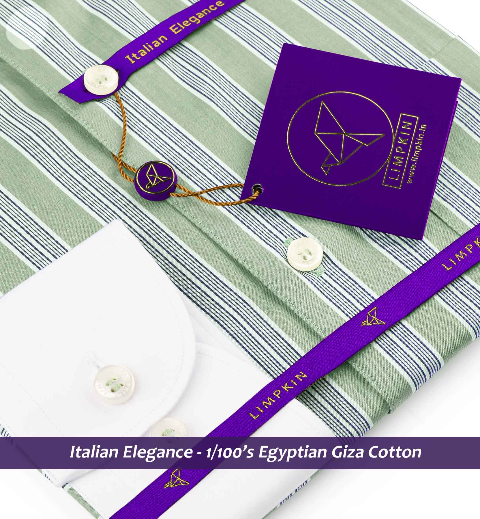 Sheffield- Olive Green & Navy Stripe