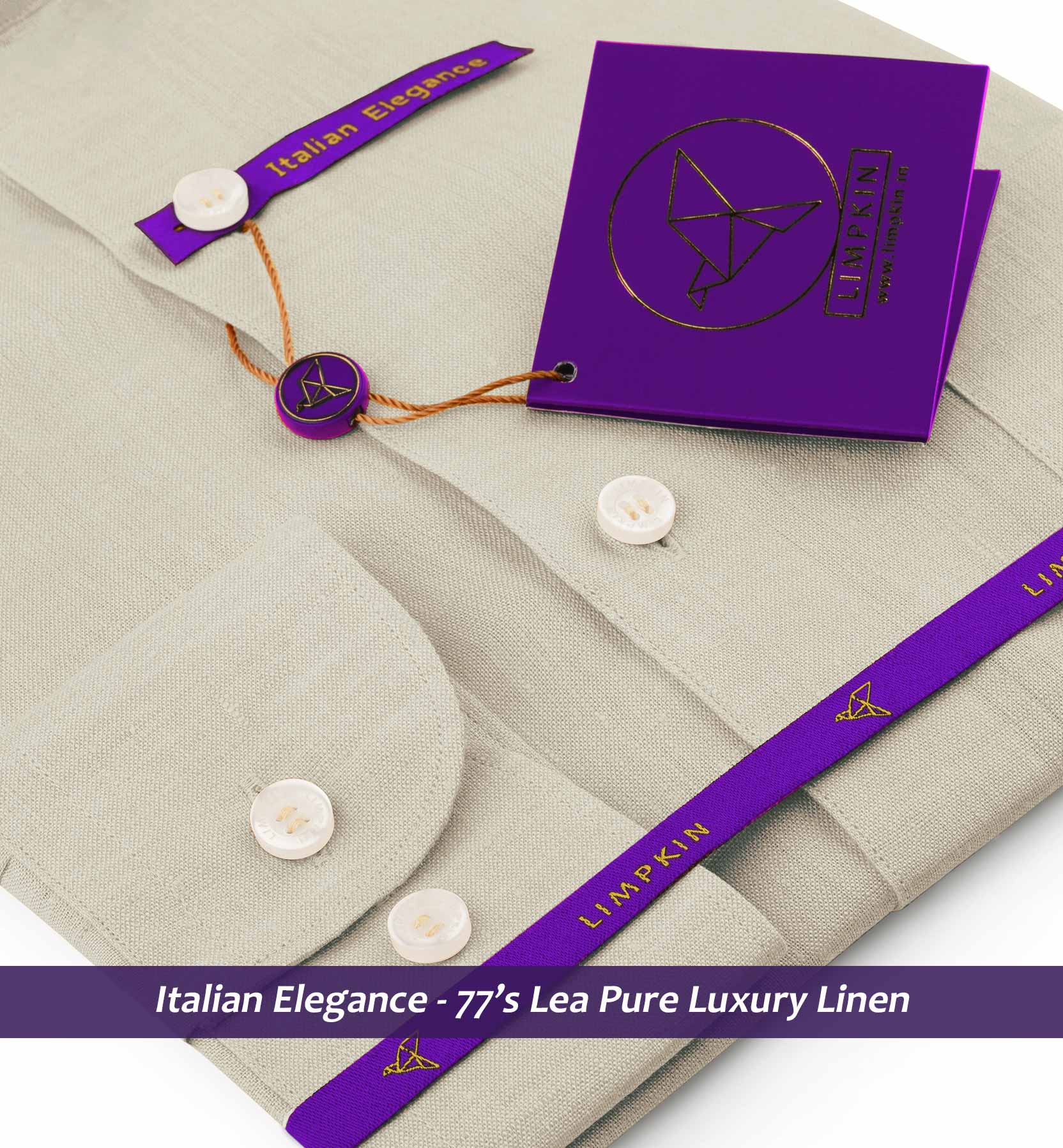 Artimide- Royal Beige Solid Linen- 77's Lea Pure Luxury Linen