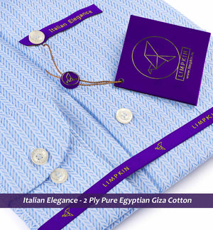 Luxor- Azure Blue & White Stripe