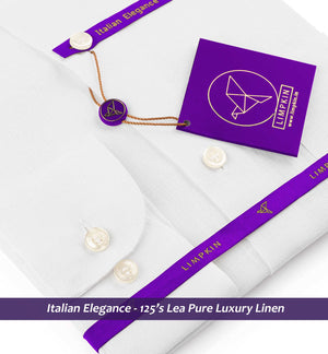 Athens- Pristine Pure White Linen- 125's Lea Pure Luxury Linen