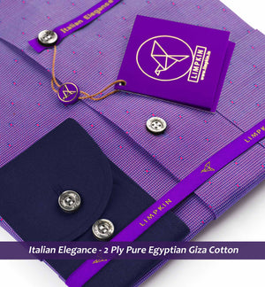 Montreal- Amethyst & Burgundy Structure- Navy Collar