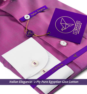 Pasadena- Magenta Solid Twill- White Collar