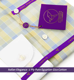 Durham- Daffodil Yellow Check- White Collar