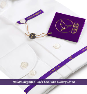 Ibiza- Ivory White Pure Linen- 66's Lea Pure Luxury Linen
