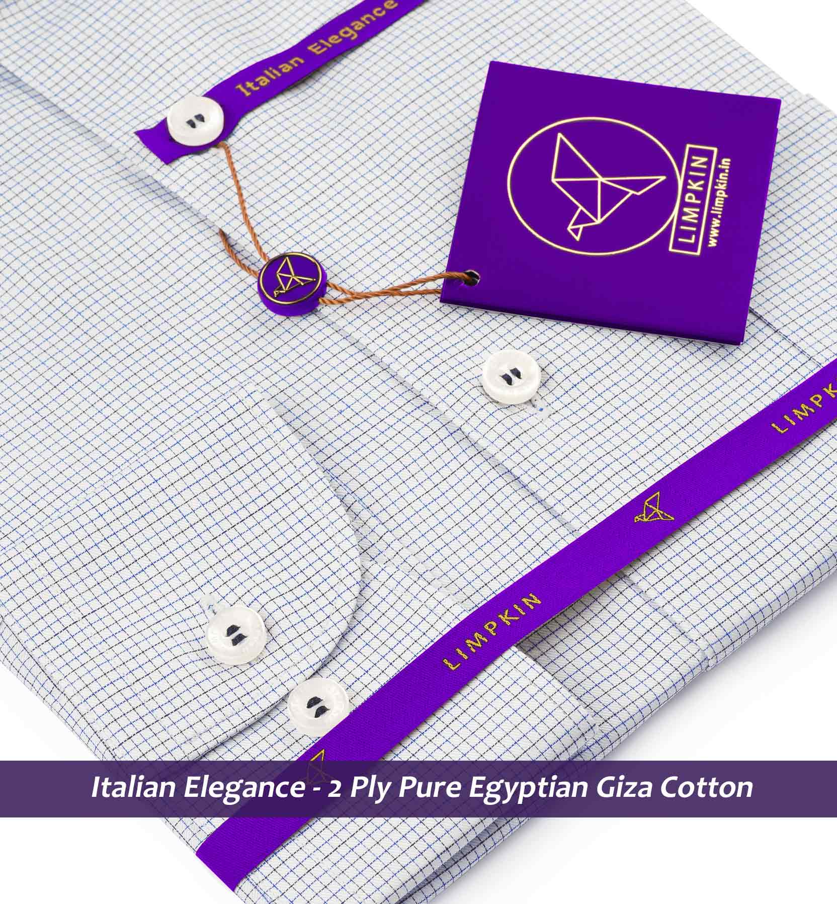 Petersburg- Navy & White Pin Check