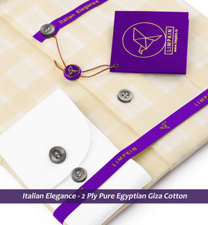Paros- Beige & White Magical Check- White Collar