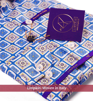 Orion- Azure Blue & Purple Print