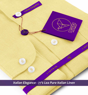 Moldova- Daffodil Yellow Linen- Button Down