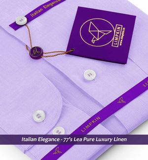 Memphis- Periwinkle Lilac Linen- Mandarin Collar