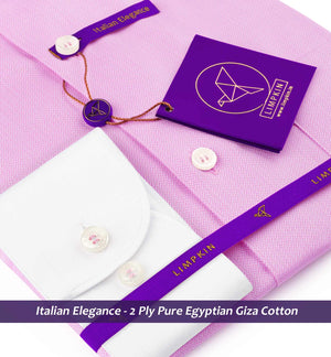 Denton- Flamingo Pink Stripe- White Collar
