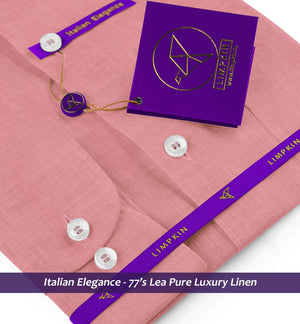 Mallawi- Apricot Pink Solid Linen- 77's Lea Pure Luxury Linen