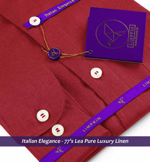 Maryland- Crimson Red Solid Linen