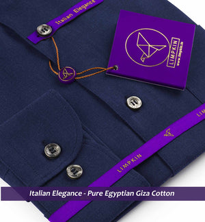 Salvador- Navy Blue Solid- Button Down