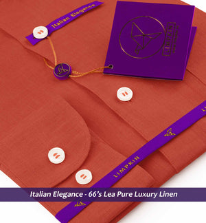 Arosa- Blaze Orange Solid Linen