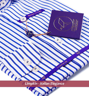 Brantford- Cobalt Blue & White Stripe