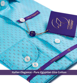 Queensland- Turquoise & Navy Print