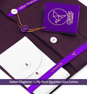 Albania- Plum Purple Stripe with White Collar