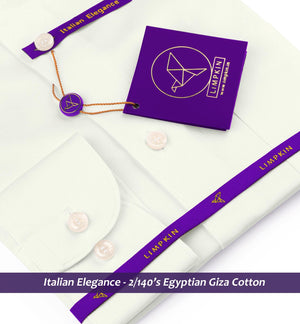 Duchamp- Best Cream Solid Twill- 2/140 Egyptian Giza Cotton
