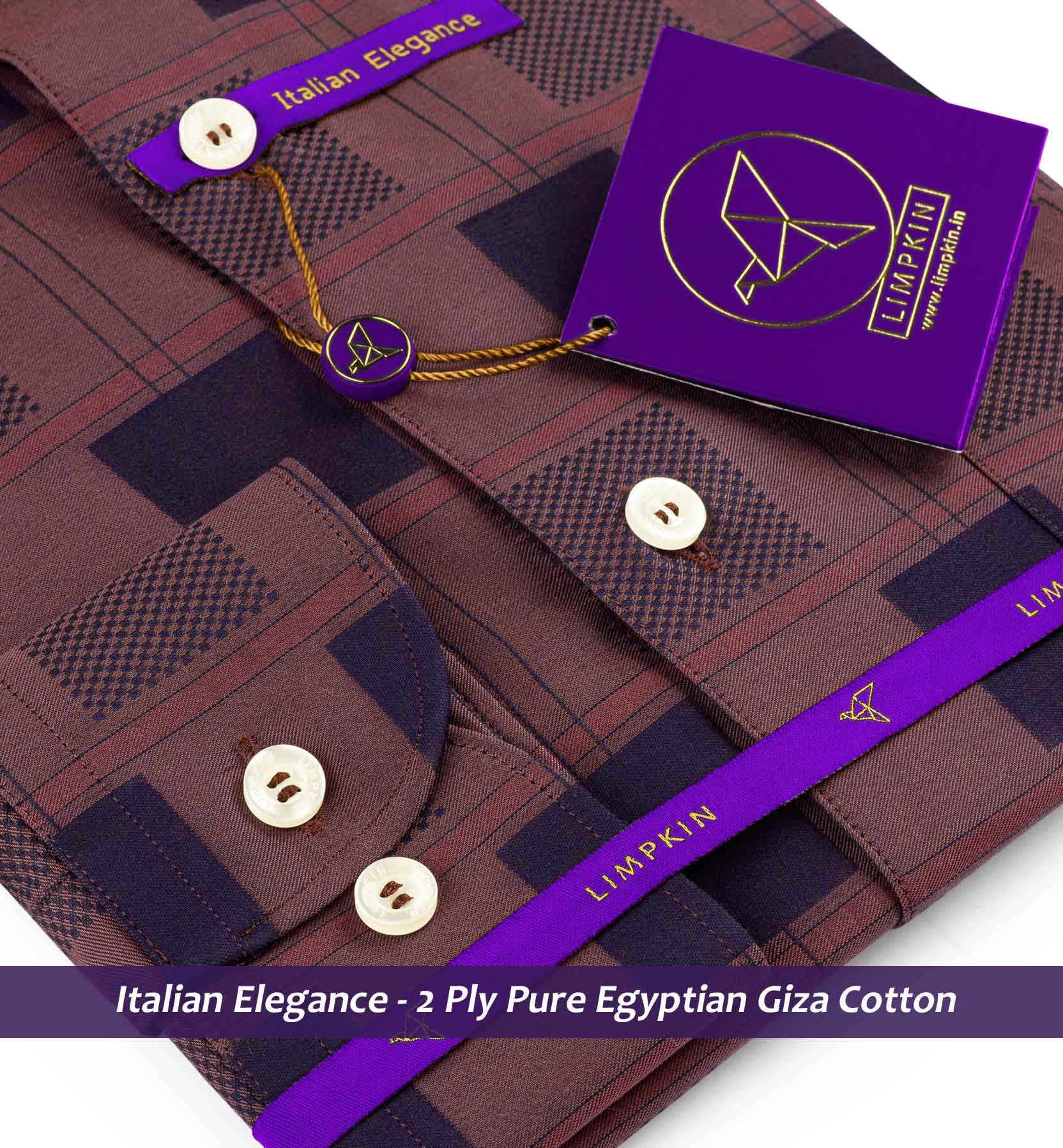 Moreno- Burgundy & Navy Check