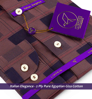 Moreno- Burgundy & Navy Check