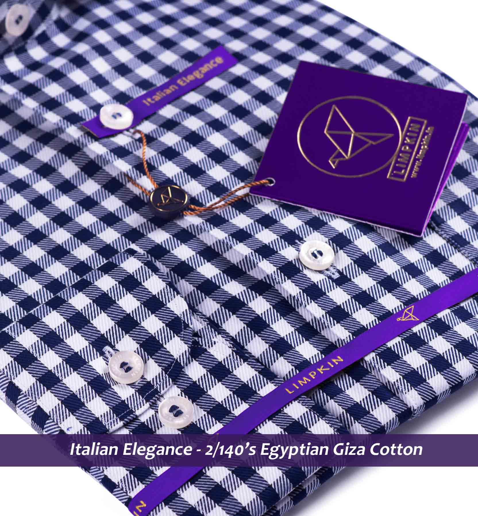 Columbia- Navy & White Gingham Check