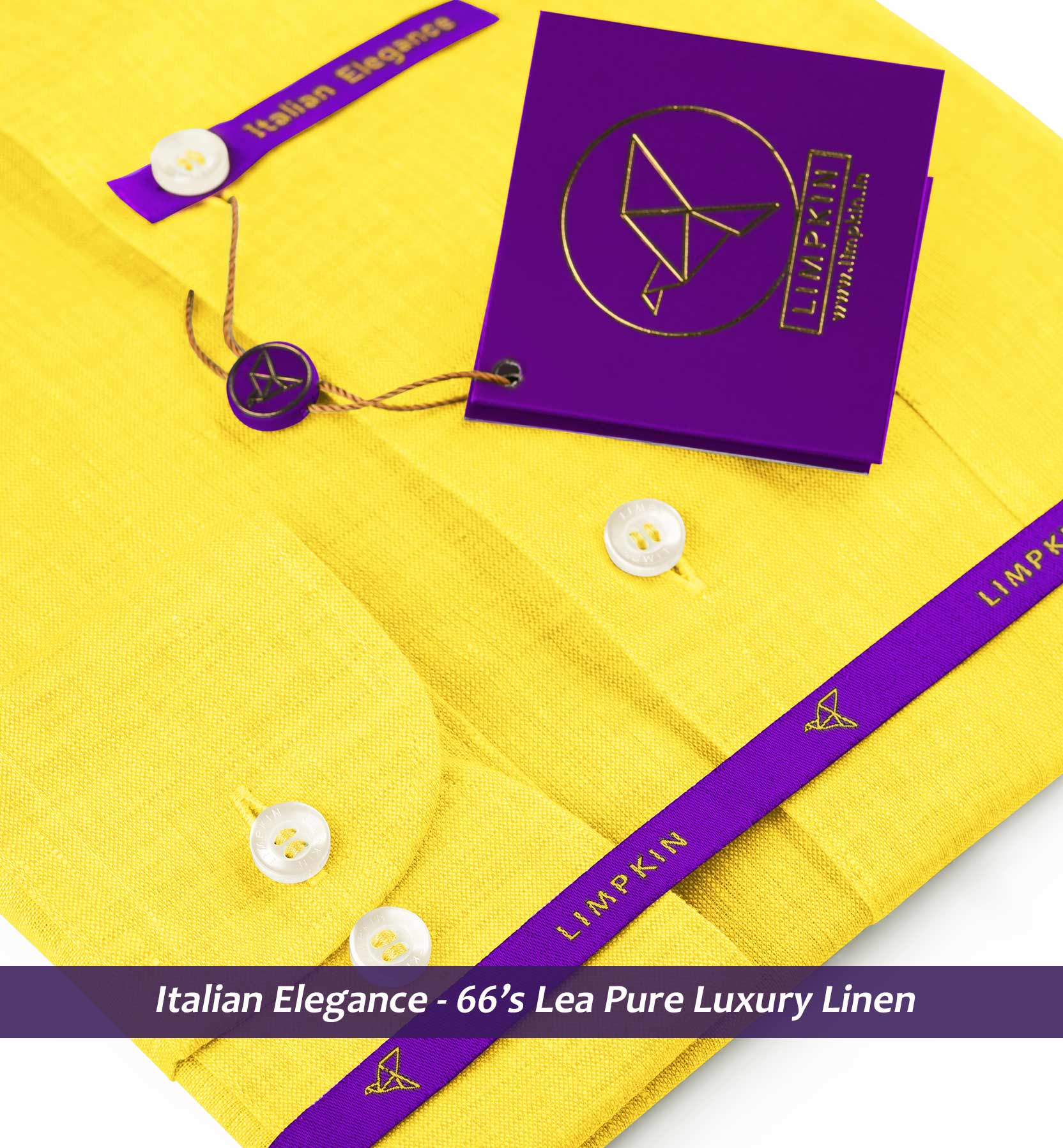 Aswan- Cadmium Yellow Solid Linen
