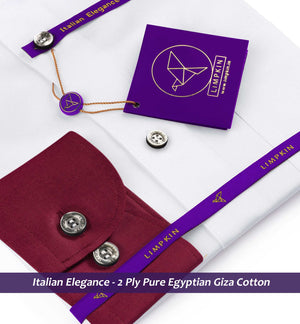 Copenhagen- The Best White- Burgundy Collar