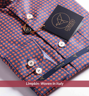 Siberia- Navy & Orange Magical Print