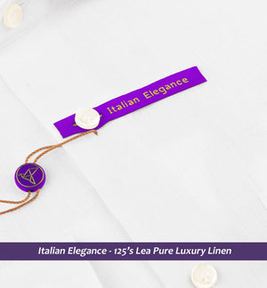 Athens- Pristine Pure White Linen- 125's Lea Pure Luxury Linen