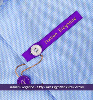 Nelson- Azure Blue Structure- 2 Ply Egyptian Giza Cotton- Delivery from 9th March