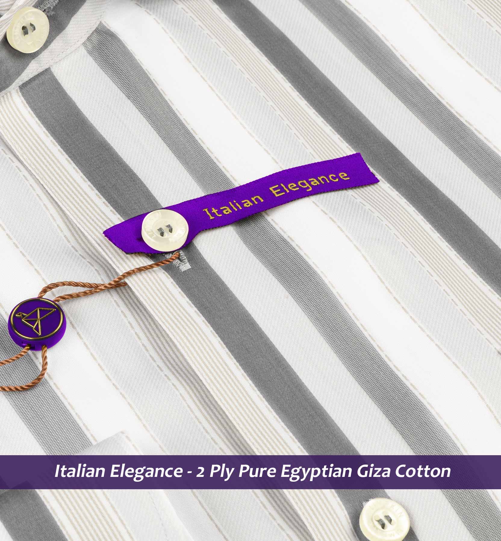 Denver- Anchor Grey & Beige Stripe