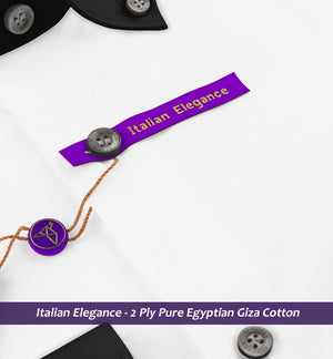 Bolivia- Pristine Pure White- Black Button Down