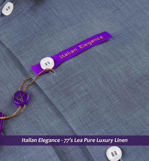 Devon- Flint Grey Solid Linen