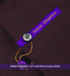 Moncler- Deep Burgundy Solid Linen- 77's Lea Pure Luxury Linen
