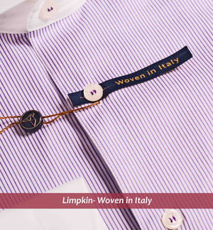 Porus- Lilac & White Stripe with White Collar