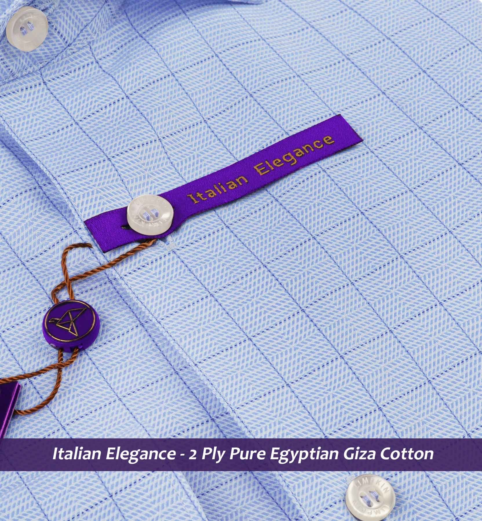 Albany- Azure Blue & Navy Check