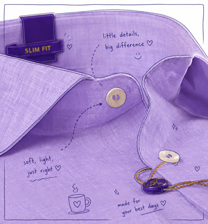 Tuscany- Periwinkle Lilac Solid Linen- 77's Lea Pure Luxury Linen- Delivery from 29th July