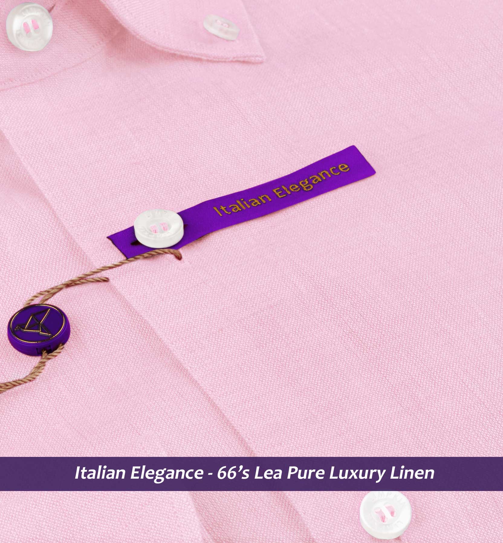 Cortland- Lemonade Pink Linen- Button Down