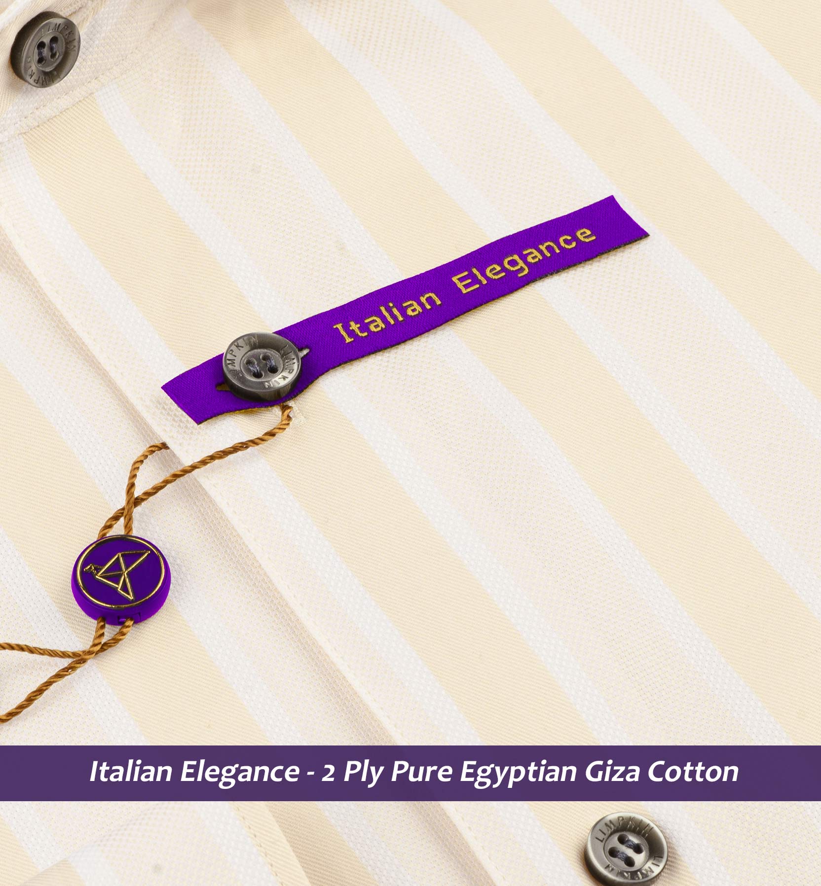 Seville- Beige & White Stripe- Contrast Details