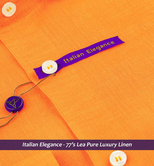 Nikiti- Tangerine Orange Linen- 77's Lea Pure Luxury Linen
