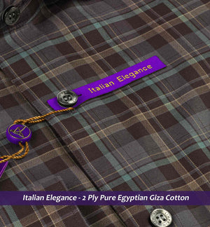 Cortland- Teal & Brown Check