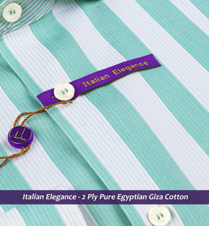 Francisco- Turquoise & White Stripe