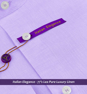 Memphis- Periwinkle Lilac Linen- Mandarin Collar