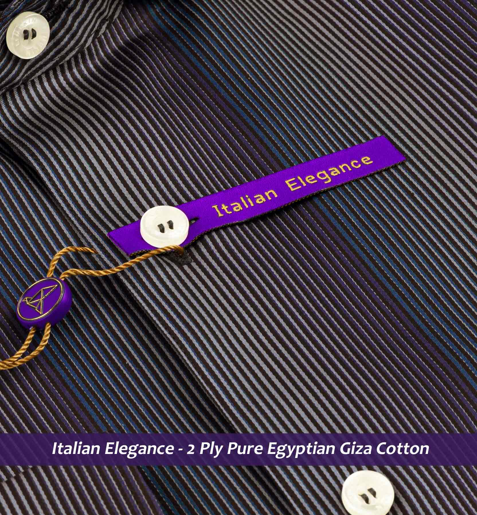 Nostrand- Burgundy & Teal Stripe