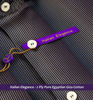 Nostrand- Burgundy & Teal Stripe