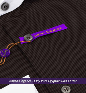 Muraco- Mocha Brown Structure- White Collar