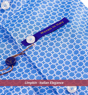 Nikiti- Blue & White Geo Print